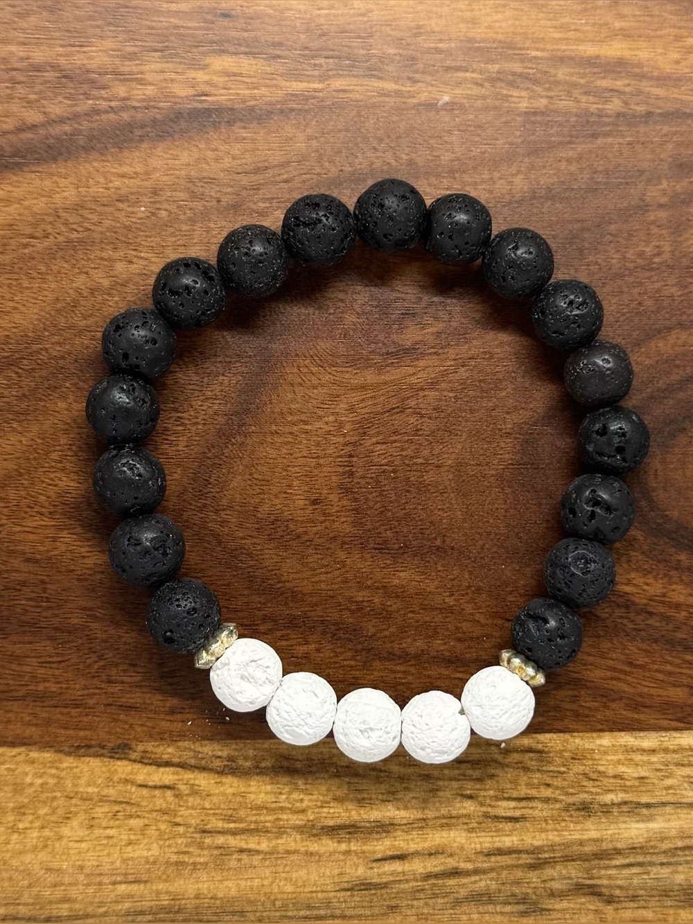 ✨ Handmade Lava Stone Stretch Bracelet ✨
